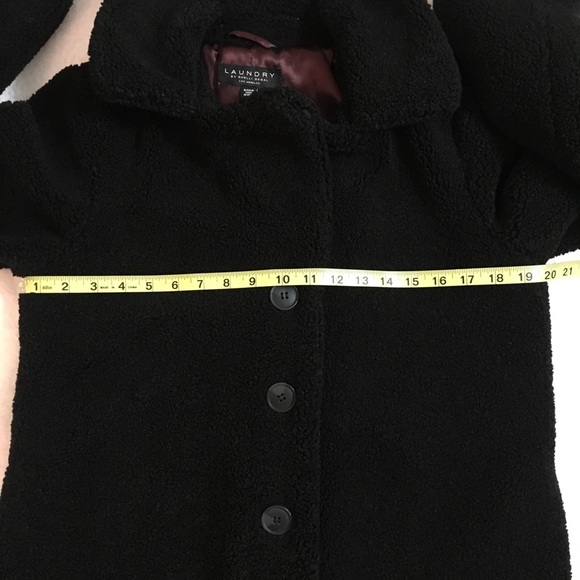 Laundry by Shelli Segal Black Faux Fur Teddy Coat - Picture 5 of 6